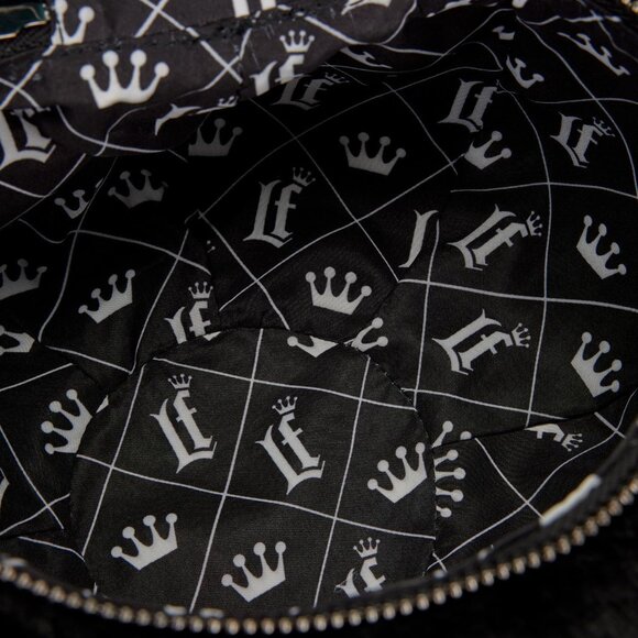 Figural Bat Crossbody Bag Faux Leather Plush Embroidered Adjustable Strap - Picture 4 of 4